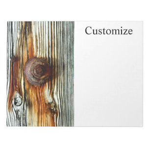 Rostgraue Holzplatte Notizblock