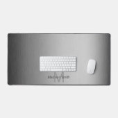 Rostgraues, modernes Design Monogram Schreibtischunterlage (Tastatur & Maus)