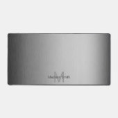 Rostgraues, modernes Design Monogram Schreibtischunterlage (Vorderseite)