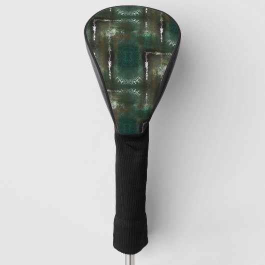 Rostgrüne Blüte, gekennzeichnet durch verschließba Golf Headcover (Vorderseite)