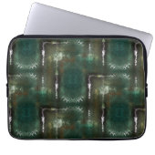 Rostgrüne Blüte, gekennzeichnet durch verschließba Laptopschutzhülle (Vorderseite)