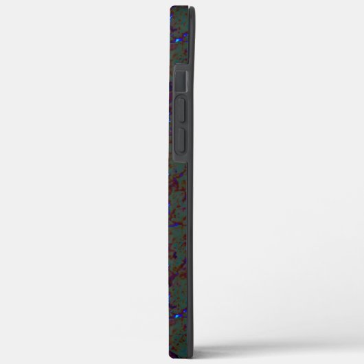 Rostgrüne Krackle mit blinkenden blauen Strichen Case-Mate iPhone Hülle (Rückseite / Links)