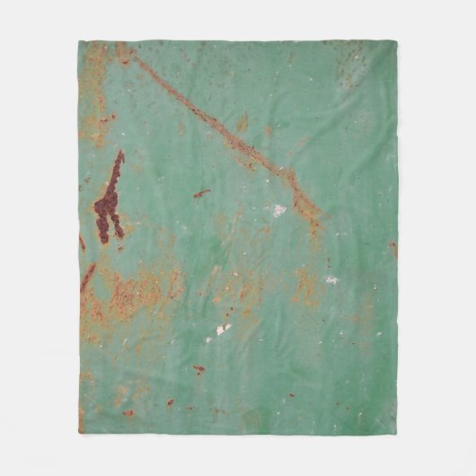 Rostgrüne, verwitterte Metallstruktur in städtisch Fleecedecke (Vorderseite)