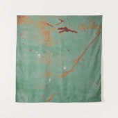 Rostgrüne, verwitterte Metallstruktur in städtisch Wandteppich (Vorderseite (Horizontal))