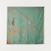 Rostgrüne, verwitterte Metallstruktur in städtisch Wandteppich (Vorderseite)