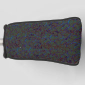Rostgrünes Knistern mit blinkenden blauen Rissen Golf Headcover (Vorderseite)