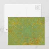 Rostgrünes Muster Hintergrund Postkarte (Vorne/Hinten)
