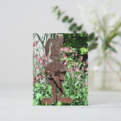 Rosthasen-Blumengarten-Fotografie Postkarte (Stehend Vorderseite)
