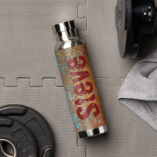 Rostig, Grünspan, Grunge Steampunk Trinkflasche