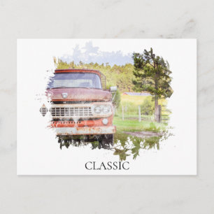 *~* Rostig Klassisch Vintage Antik Gemälde LKW Postkarte