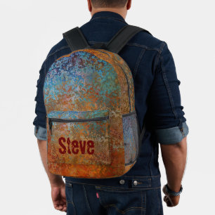 Rostig, Patina, Grunge Steampunk Personalisiert Bedruckter Rucksack