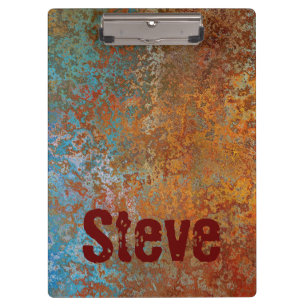 Rostig, Patina, Grunge Steampunk Personalisiert Klemmbrett