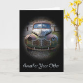 Rostige alte Rumpf-Geburtstags-Karte Karte (Gelbe Blume)