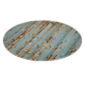 Rostige blaue lackierte Metallstruktur Schneidebrett (Ecke)