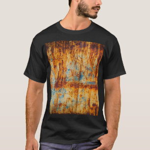 Rostige blaue Metallstruktur T-Shirt