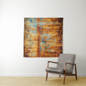 Rostige blaue Metallstruktur Wandteppich (Beispiel (Horizontal))