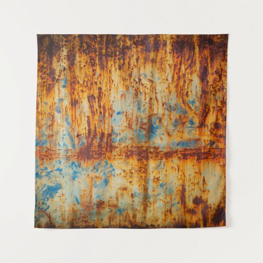 Rostige blaue Metallstruktur Wandteppich (Vorderseite)