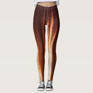 Rostige Grunge-Wand: Texturierte Durchhängende Leggings