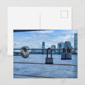 Rostige Liebesschlösser  Postkarte (Vorne/Hinten)