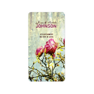 Rostige Magnolie Adressaufkleber