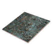 Rostige Metall Antique Blumen Fliese (Seite)