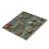 Rostige Metall Antique Blumen  Fliese (Seite)