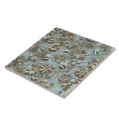 Rostige Metall Antique Blumen Fliese (Seite)