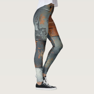 Rostige Metall-Legging Leggings