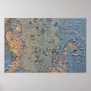 Rostige Metallwand Poster