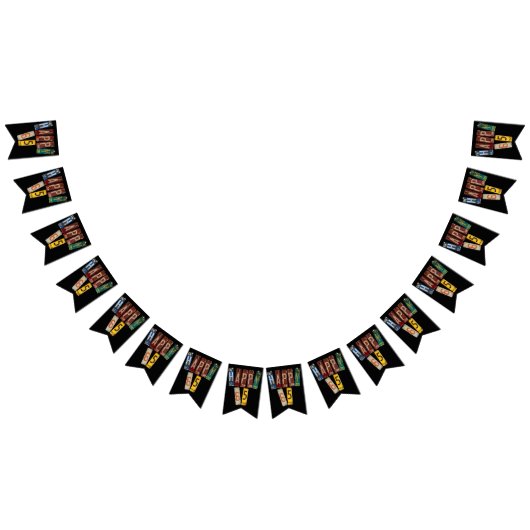 Rostige Nummernschild Sammlung 65. Geburtstag Wimpelkette (Alle)