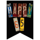 Rostige Nummernschild Sammlung 65. Geburtstag Wimpelkette (Zweite Fahne)