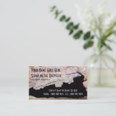 Rostige Rohr-Metallarbeit oder Schrott-Recyceln Visitenkarte (Stehend Vorderseite)