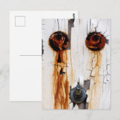 Rostige Schrauben, Muttern und abblätternde Farbe Postkarte (Vorne/Hinten)