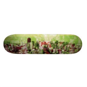 rostige Stadt hellgrün Skateboard