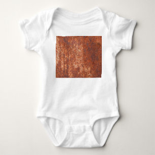 Rostige Stahltextur, abstrakter Hintergrund. Baby Strampler