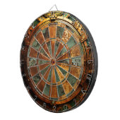 Rostige Steampunk-Dartscheibe Dartscheibe (Vorderseite rechts)