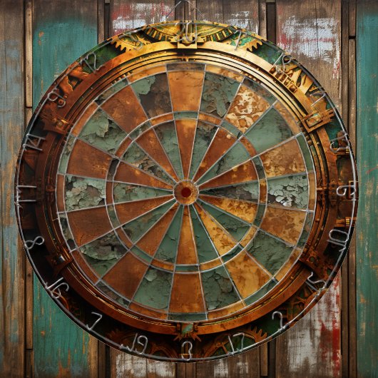 Rostige Steampunk-Dartscheibe Dartscheibe