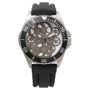 Rostige Steampunk Metallgänge Armbanduhr