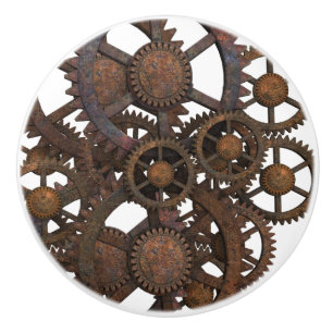 Rostige Steampunk Metallgänge Keramikknauf
