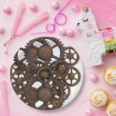 Rostige Steampunk Metallgänge Pappteller (Party)