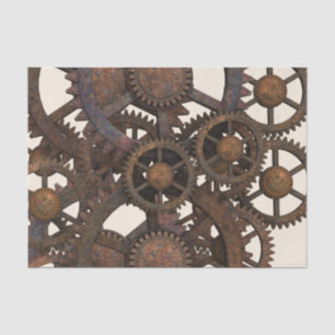 Rostige Steampunk Metallgänge Seidenpapier