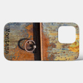 Rostige Tür mit individuellem Namen Case-Mate iPhone Hülle (Rückseite (Horizontal))
