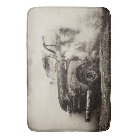 Rostiger alter LKWBurnout Badematte (Vorderseite Vertikal)