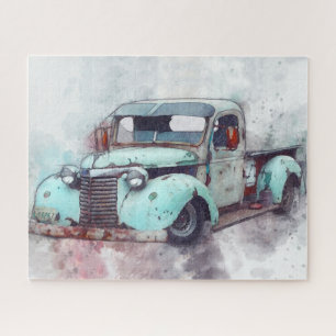 Rostiger alter Truck vintage Puzzle