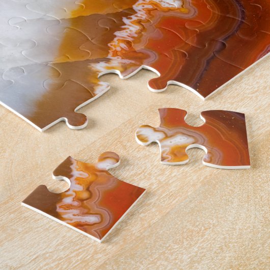 Rostiger Amethyst Achat Puzzle (Seite)