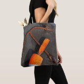 Rostiger Anker und Boje auf einem Strand Tasche (Von Nahem)