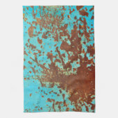 rostiger blauer Schmutzblatmetallplattenrost Handtuch (Vertikal)