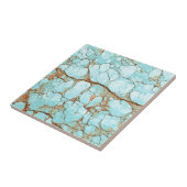 Rostiger gebrochener Türkis Fliese (Seite)