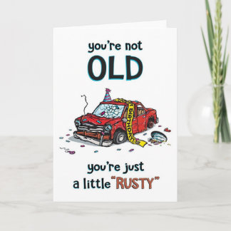Rostiger Geburtstag Karte