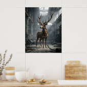 Rostiger Hirsch Echo Poster (Küche)